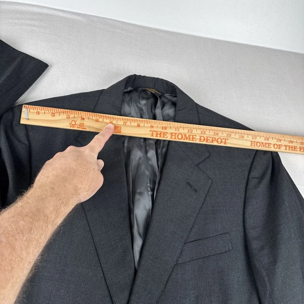 VTG Brooks Brothers Makers Brooksease Mens Dark Gray Sz 40R Wool Office Business